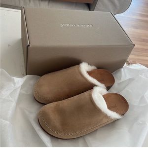 NWT Jenni Kayne Shearling-Lined Moc Clog Neutral Slipper